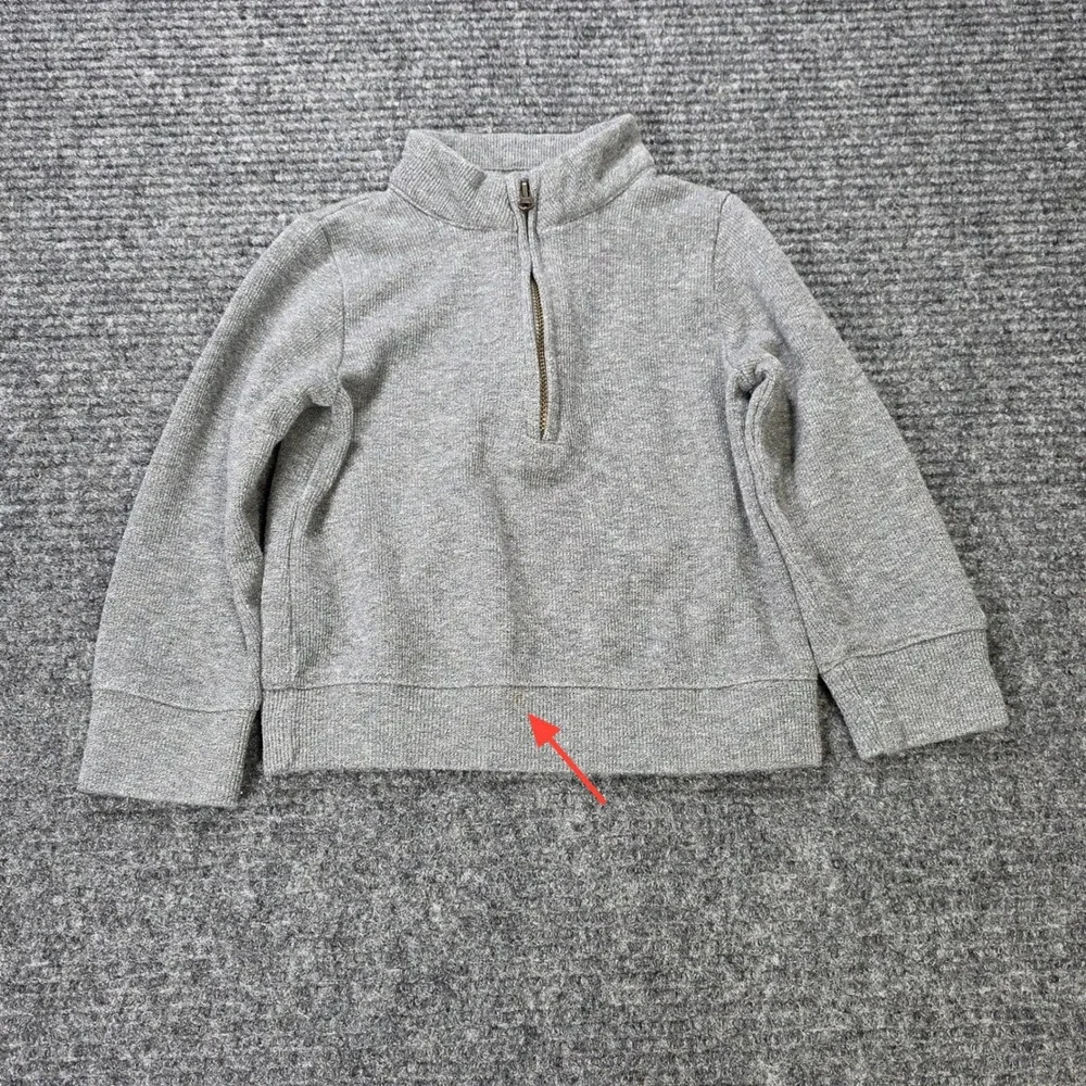 Okie Dokie‎ Heather Quarter Zip Pullover Sweater Boy's Size 2T Gray  Long Sleeve